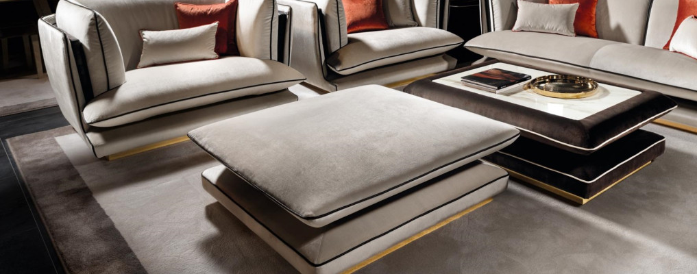 Sillón Taburete Club Reposapiés Otomana Pufa Textil Otomana Diseñador arredoclassic