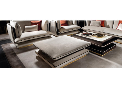 Sillón Taburete Club Reposapiés Otomana Pufa Textil Otomana Diseñador arredoclassic