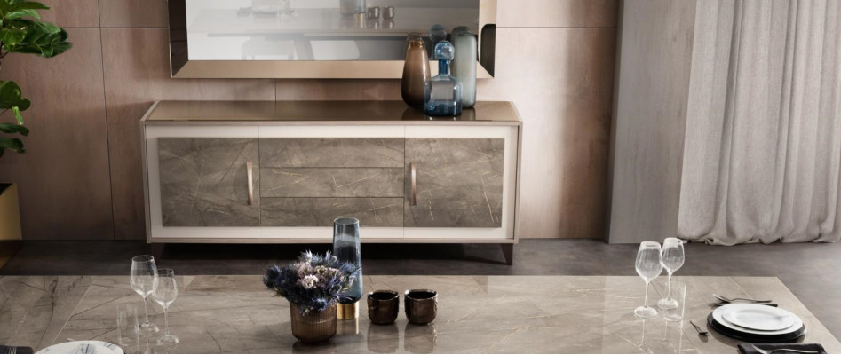 Cómoda aparador de madera buffet vitrina lujo armario conjunto de muebles arredoclassic