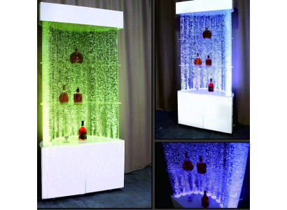 Barra de agua iluminada decoración de estante de pared Tienda de configuración Columna de agua Local