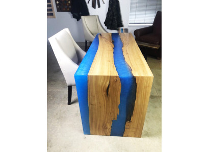 Mesa de comedor Mesa de cocina Mesas modernas Mesa de resina de epoxi de río de cascada Muebles nuevos