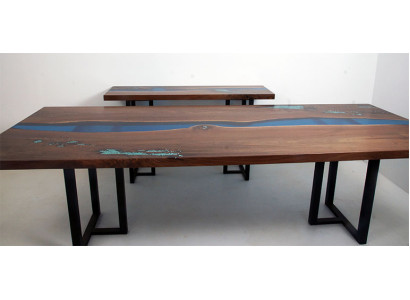 Mesa de comedor River Table madera maciza resina epoxi mesas 260x100 nueva