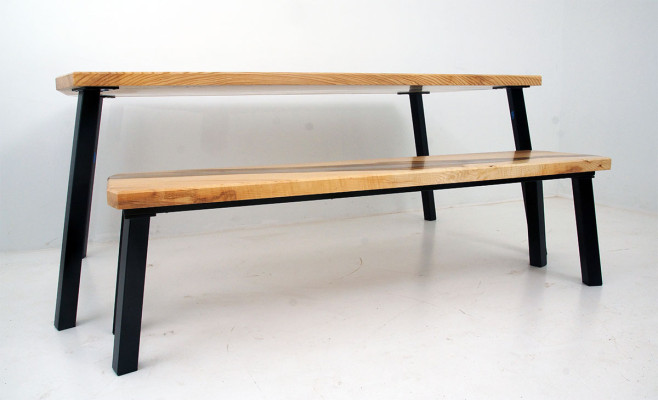 Epoxi resina Mesa Banco 2 piezas. Set Madera real Mesa grupo de mesas de cascada río Nuevo