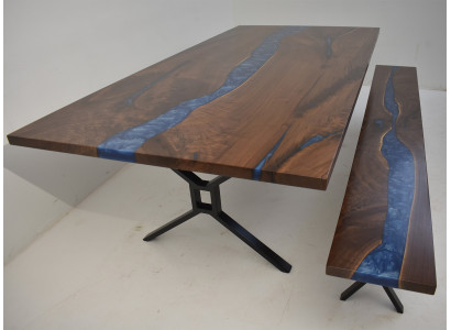 Diseño Banco de mesa Mesa de comedor Mesa de cocina Mesas Bancos Madera maciza Madera real Sala de estar