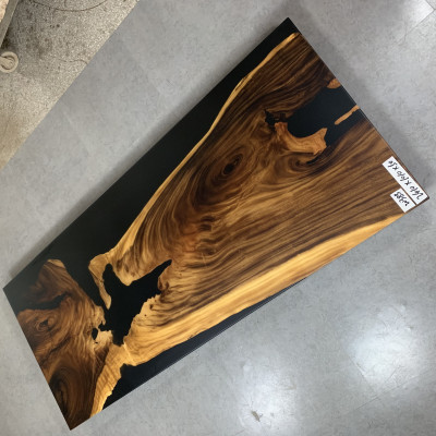 Mesa mesa de comedor mesas resina epoxi madera real muebles macizos cascada