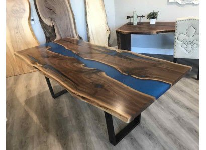 Mesa mesa de comedor mesas resina epoxi epoxi madera real muebles de diseño macizos 240x100