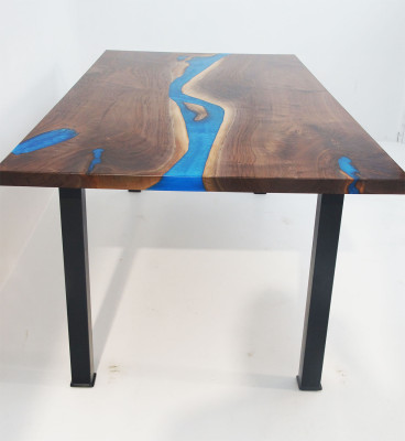 Río Mesas Mesa de comedor Diseño de mesa Muebles modernos 220x90 Resina epoxi Océano Mar