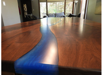 Mesa de comedor Diseño Mesa Mesas modernas Mar Río Océano Muebles 220x90 Resina epoxi