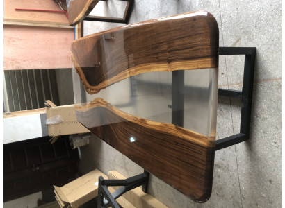 Mesas de resina epoxi mesa de madera muebles macizos de resina de epoxi de cascada