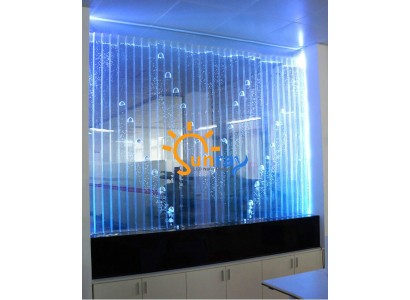 Panel de pared con burbujas de agua, fuente de agua LED, decorativa pared de agua diseñada.