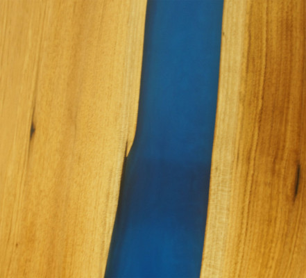 Epoxi, mesa de resina de madera auténtica, muebles de madera de resina de epoxi de cascada maciza