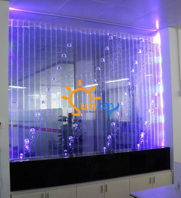 Moderna tabique de agua paredes decorativas LED pared de agua iluminada.
