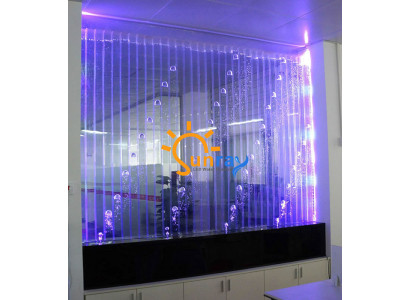 Moderna tabique de agua paredes decorativas LED pared de agua iluminada.