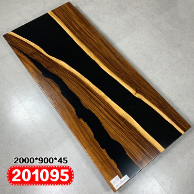 Epoxi resonancia mesa de comedor de madera maciza de verdad muebles de mesa de resina de agua 200x90 Nuevo.