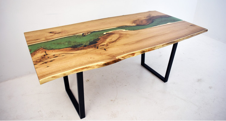 Mesa de comedor Mar Agua Río Madera real Mesa de río 200x90 Mesas
