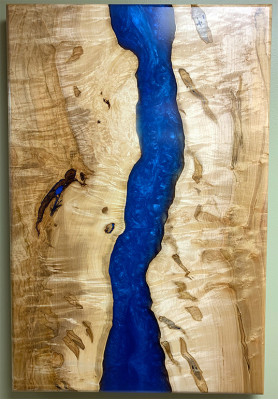 Mesa de comedor River Table Mesa maciza 220x100 Mesa de resina epoxi de río Mar