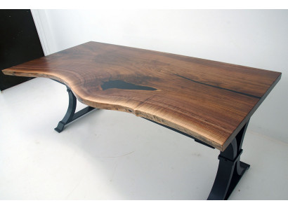 mesa de comedor de resina epoxi, muebles de madera maciza reales, mesa de epoxy de cascada 200x90 nueva