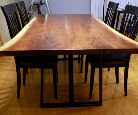 Epoxi mesa de resina de madera maciza de mesa de resina de madera maciza con agua en cascada mesa de epoxy 260x100cm.