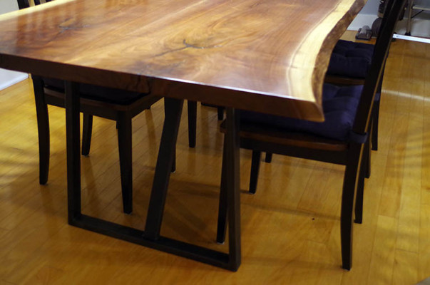 Epoxi mesa de resina de madera maciza de mesa de resina de madera maciza con agua en cascada mesa de epoxy 260x100cm.