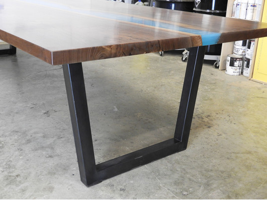 Epoxidharz Mesa de comedor River Table Maciza 240x100 Mesa de río Nueva Genuina