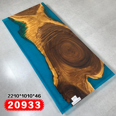 Mesa de comedor River Table de madera maciza 221x101 Mesa de río resina epoxi Mar