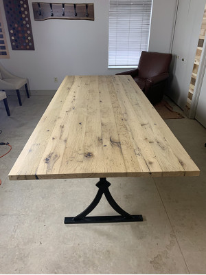 Mesa de comedor de madera real y resina epoxi River Table 260x90 Nueva mesa maciza