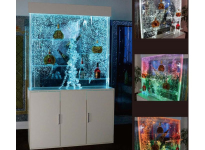 Mampara de oficina, pared de agua, columna, paredes de agua, estantes.