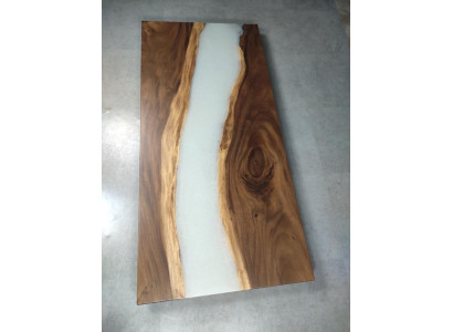Resina epoxi mesa de comedor de madera real decoración muebles macizos mesa de resina de agua