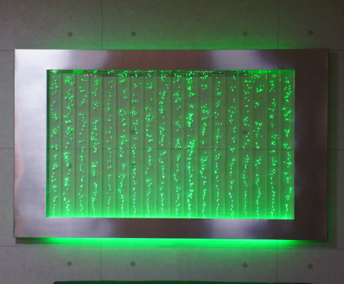 Panel de pared con burbujas de agua, panel de agua LED, cuadro de agua diseñado.