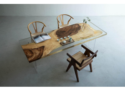 Mesa de resina epoxi River Table sólida 200x90 Tabla de río nueva