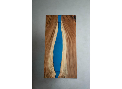 Mesa de comedor River Table de madera real, mesa de río sólida de resina de epoxy decorativa.