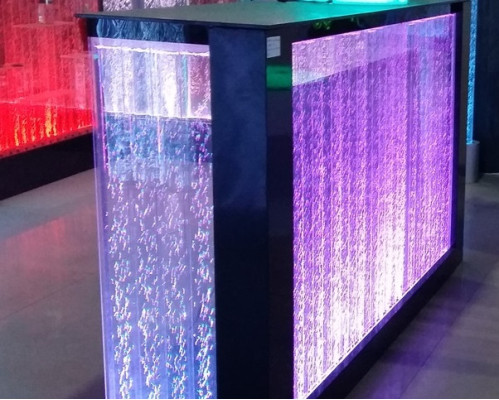 Mesa Bar Agua Pared Barra Mostrador Mesa de bar iluminada Barra de bar estante LED