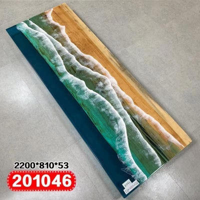 Mesa de comedor Diseño de mesa Mesas modernas Mar océano río Resina epoxi
