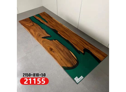 Epoxidharz Esstisch Echtes Holz Massive Möbel Wasserfall Deko Epoxid Tisch