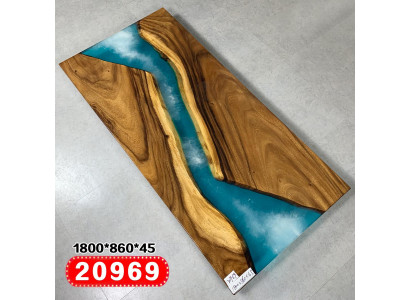 Mesa de río de resina de epoxi de madera real de lujo Negro Agua Epoxy