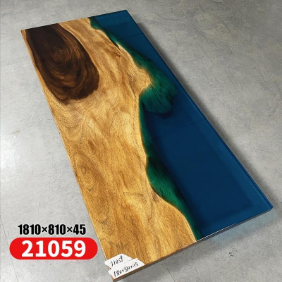 Mesa comedor Mar Agua Río Madera real Mesa fluvial 181x81cm Mesas