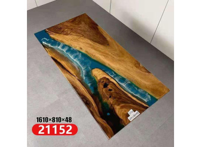 Mesa de comedor Mar Agua Río Madera real Mesa de río 161x81 Mesas