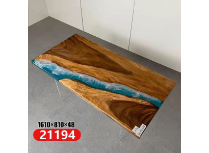 Mesa de comedor River Table de madera maciza de resina epoxi Tablas 161x81 Nuevo