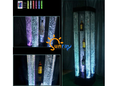 Barra de pared de agua con LED Columna de estante de agua Pilares de agua Barra de diseñador