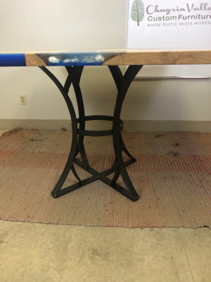 Mesa de comedor River Table Madera real Mesa de río 110x110 Mesas macizas