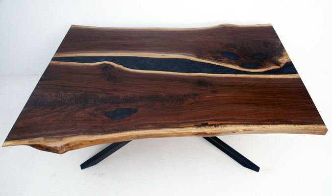 Resina epoxi a medida Mesa de resina epoxi madera real Precio 1 metro cuadrado Mesas