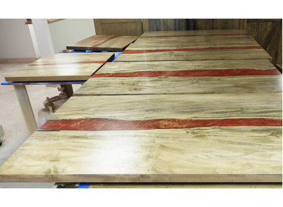 Epoxidharz Epoxy Río A la medida Mesa Madera real Precio 1mq Mesas Resina