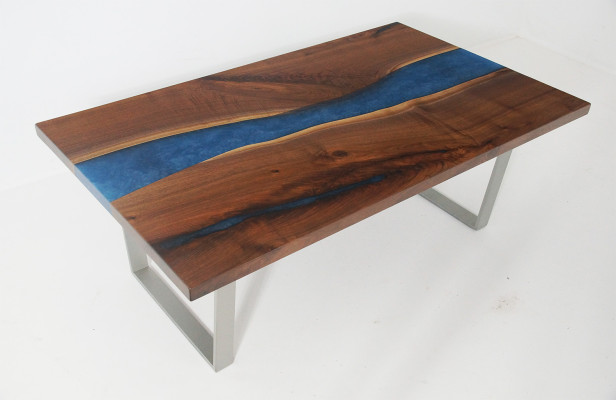 Epoxy mesa a medida Resina epoxi Río Madera real Precio 1 metro cuadrado Mesas Resina