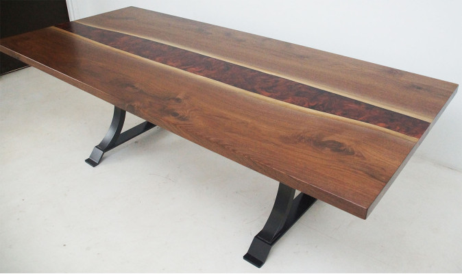 Cascada de mesa, mesa de reuniones y comedor, mesa de cocina, resina epoxi de fundición de resina de 1 metro cuadrado de precio.