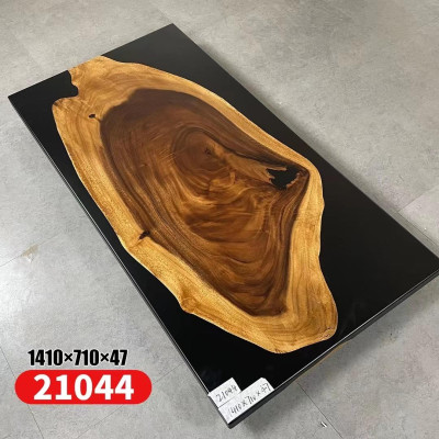 Mesa de comedor de lujo River Table, mesas macizas 141*71 mesa de río madera real