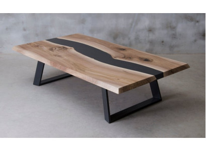 Resina epoxi mesa de madera Mesa de café Hecho a mano Muebles de salón macizos