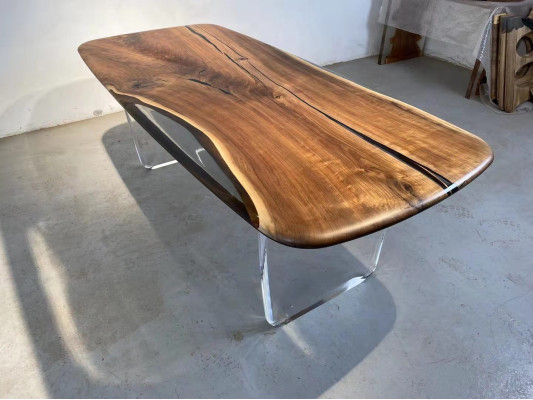 Mesa de centro River Table madera real resina epoxi mesa de río mesas macizas