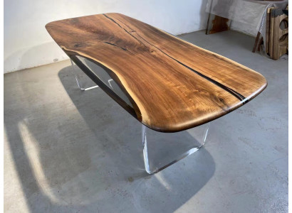 Mesa de centro River Table madera real resina epoxi mesa de río mesas macizas