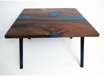 Mesa de centro River Table de madera real, mesa de río maciza decorativa de resina epoxi