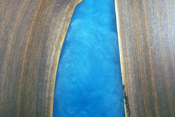 Mesa de centro River Table de madera real, mesa de río maciza decorativa de resina epoxi